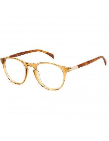 David Beckham Men's Eyeglasses - Yellow Havana Brown Acetate Oval Frame | DB-1126 0GYG de la marque