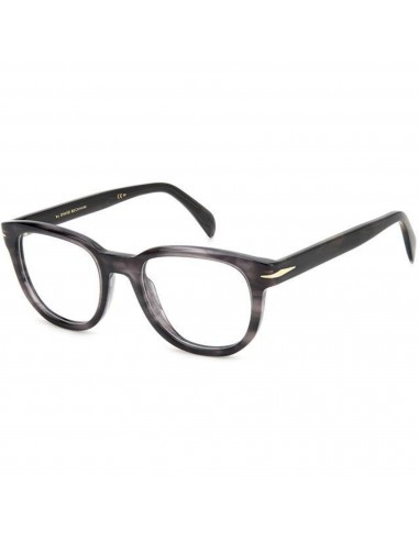 David Beckham Men's Eyeglasses - Grey Horn Acetate Oval Full Rim Frame | DB-7097 02W8 à prix réduit toute l'année