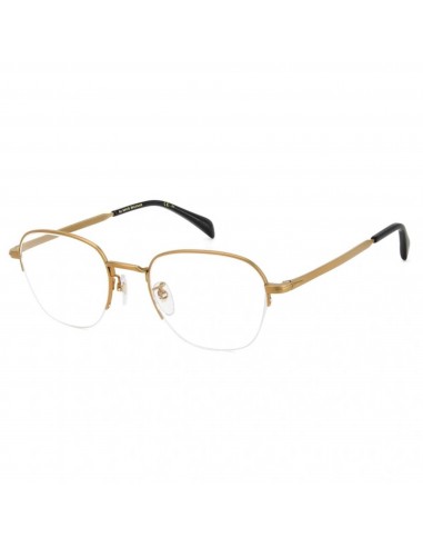 David Beckham Men's Eyeglasses - Matte Gold Titanium Half Rim Frame | DB-1109/G 0AOZ pas cher