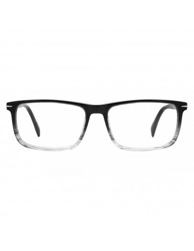 David Beckham Men's Eyeglasses - Black Horn Acetate Rectangular Frame | DB-1019 037N offre 