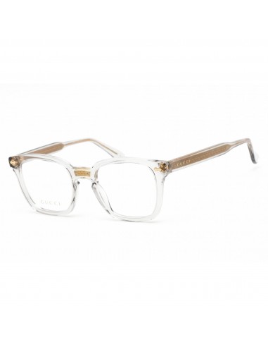 Gucci Unisex Eyeglasses - Transparent Grey Acetate Square Full Rim Frame | GG0184O 005 en ligne des produits 