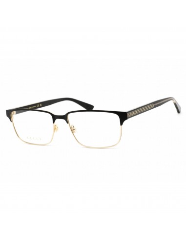 Gucci Men's Eyeglasses - Gold Black Metal Rectangular Full Rim Frame | GG0383O 004 Livraison rapide