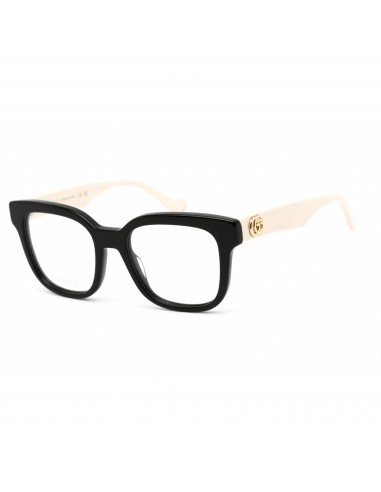 Gucci Unisex Eyeglasses - Black White Plastic Square Full Rim Frame | GG0958O 002 sur le site 