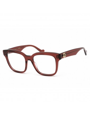 Gucci Women's Eyeglasses - Burgundy Plastic Square Frame Clear Lens | GG0958O 006 le des métaux précieux