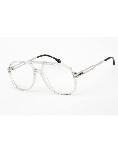 Gucci Men's Eyeglasses - Grey Aviator Full Rim Frame Clear Demo Lens | GG1106O 003 pas cheres