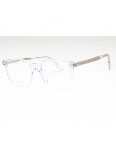 Gucci Men's Eyeglasses - Crystal Plastic Square Shape Frame Clear Lens | GG0737O 017 Véritable concentré