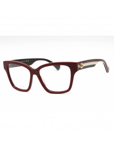 Gucci Women's Eyeglasses - Burgundy Plastic Cat Eye Full Rim Frame | GG1302O 005 soldes