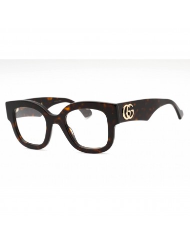 Gucci Women's Eyeglasses - Havana Plastic Square Shape Full Rim Frame | GG1423O 002 Les êtres humains sont 