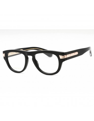 Gucci Men's Eyeglasses - Black Plastic Oval Full Rim Frame Clear Lens | GG1519O 001 en linge