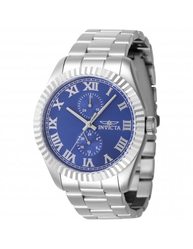 Invicta Men's Watch - Specialty Blue Brass Dial Silver Tone Steel Bracelet | 47123 la colonne vertébrale