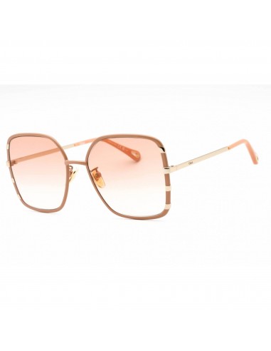 Chloe Women's Sunglasses - Pink/Gold Butterfly Full Rim Metal Frame | CH0143S 003 Dans la société mordern