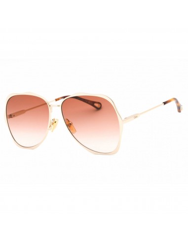 Chloe Women's Sunglasses - Gold Full Rim Metal Frame Orange Lens | CH0183S 003 le des métaux précieux