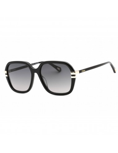 Chloe Women's Sunglasses - Black Square Full Rim Plastic Frame Grey Lens | CH0204S 001 votre restaurant rapide dans 