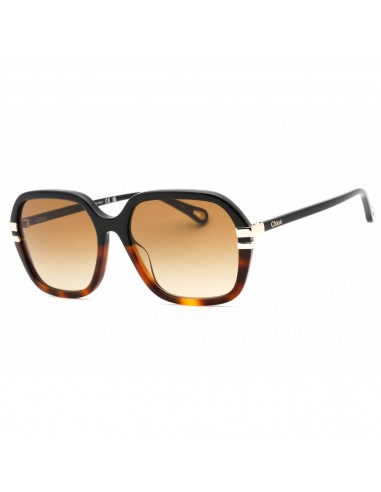 Chloe Women's Sunglasses - Black Square Full Rim Frame Brown Lens | CH0204S 003 prix pour 