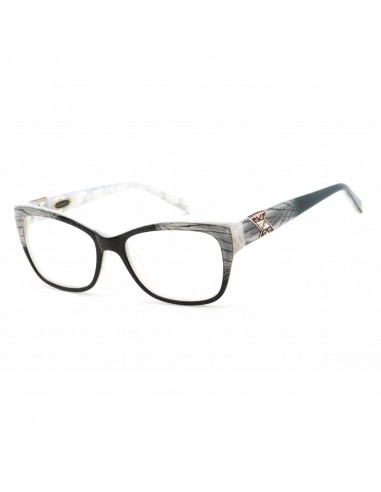 Coco Song Unisex Eyeglasses - Black/White Multicolor Cat Eye Frame | CV165 01-09 pas cher