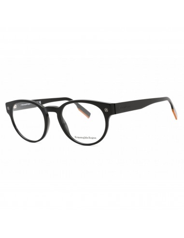 Ermenegildo Zegna Men's Eyeglasses - Shiny Black Round Plastic Frame | EZ5232 001 Le MVP de beaucoup