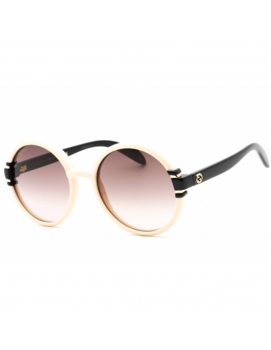 Gucci Women's Sunglasses - Ivory/Black Round Full Rim Plastic Frame | GG1067S 003 une grave pollution 