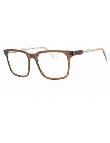 Gucci Men's Eyeglasses - Brown Rectangular Full Rim Plastic Frame | GG1120O 003 de technologie