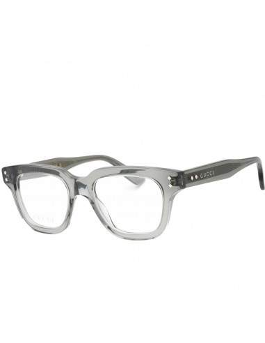 Gucci Men's Eyeglasses - Grey Square Full Rim Frame Transparent Lens | GG1219O 003 Découvrez la collection