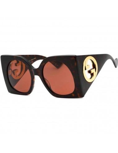 Gucci Women's Sunglasses - Havana Oversized Full Rim Plastic Frame | GG1254S 002 la chaussure