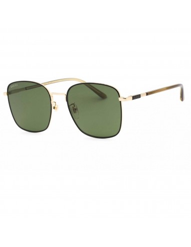 Gucci Men's Sunglasses - Gold/Havana Square Full Rim Metal Frame | GG1350S 003 50% de réduction en Octobre 2024