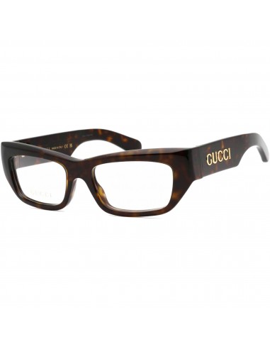 Gucci Men's Eyeglasses - Havana Rectangular Full Rim Plastic Frame | GG1297O 003 français