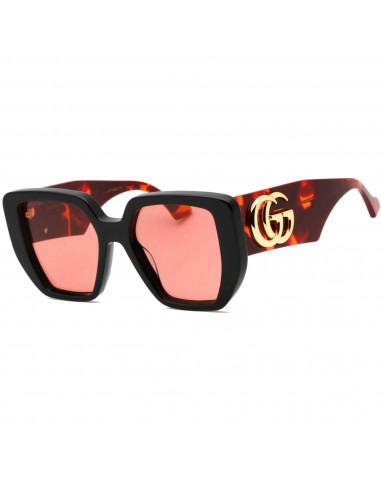 Gucci Women's Sunglasses - Black/Havana Butterfly Full Rim Plastic Frame | GG0956S 009 français