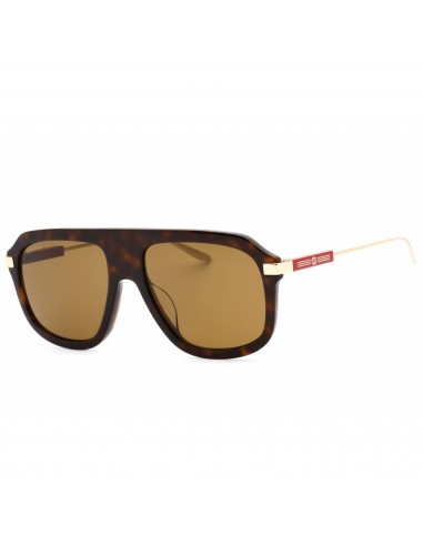 Gucci Men's Sunglasses - Havana/Gold Full Rim Plastic Frame | GG1309S 006 shop