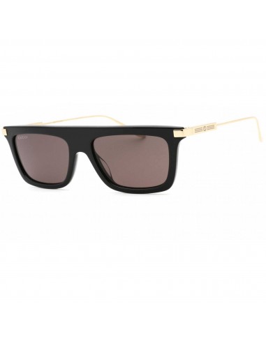 Gucci Men's Sunglasses - Black/Gold Rectangular Full Rim Plastic Frame | GG1437S 001 plus qu'un jeu 