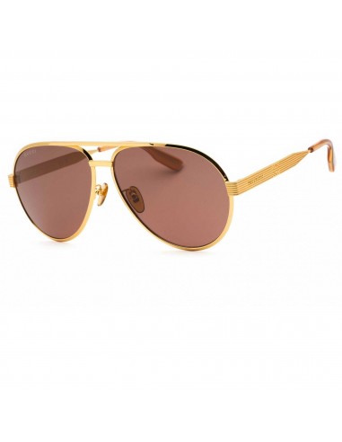 Gucci Men's Sunglasses - Gold Full Rim Metal Frame Brown Lens | GG1513S 002 online