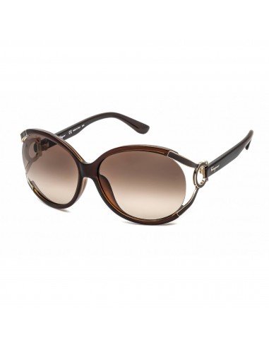 Salvatore Ferragamo Women's Sunglasses - Dark Brown Oversized Frame | SF600S 220 Economisez 