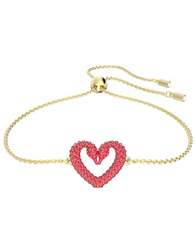 Swarovski Women's Bracelet - Sablima Red Heart Shape Gold Tone Plated | 5634724 outlet