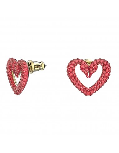 Swarovski Women's Earrings - Sablima Red Heart Shape Gold Tone Plated | 5634812 une grave pollution 