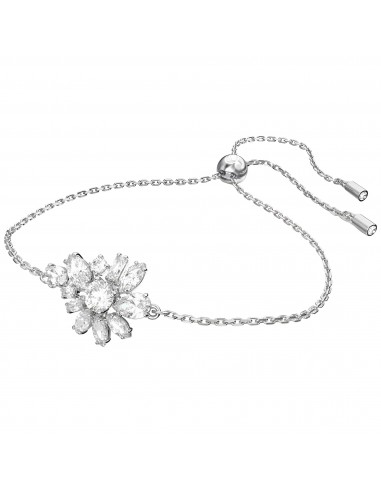 Swarovski Women's Bracelet - Gema White Flower Mixed Cuts Rhodium Plated | 5644684 Comparez plus de prix