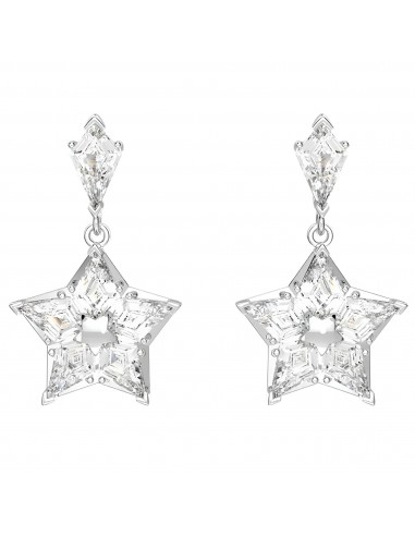 Swarovski Women's Drop Earrings - Stella Kite Cut Star White Rhodium Plated | 5652002 meilleur choix