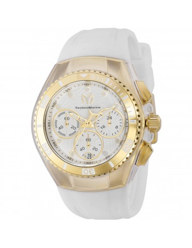 Technomarine Women's Watch - Cruise One Chronograph White Silicone Strap | TM-120045 la colonne vertébrale