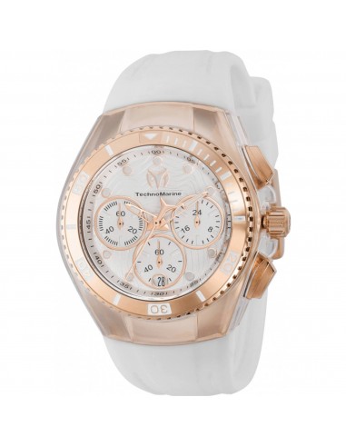 Technomarine Women's Watch - Cruise One Chrono White Dial Rubber Strap | TM-120047 Amélioration de cerveau avec