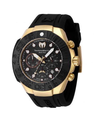 Technomarine Men's Watch - Reef Quartz Chronograph Black Silicone Strap | TM-523012 pas chere