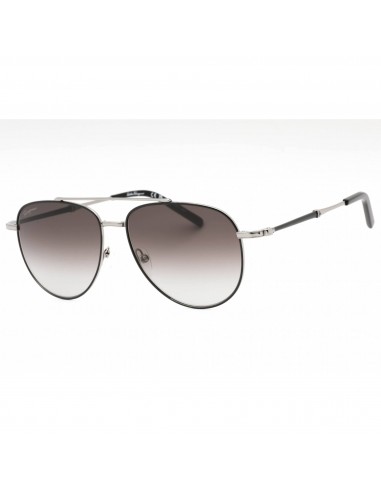 Salvatore Ferragamo Men's Sunglasses - Black/Light Ruthenium Metal Frame | SF226S 086 les muscles