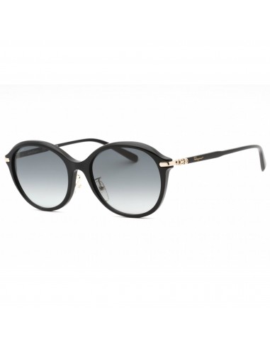 Salvatore Ferragamo Women's Sunglasses - Black Plastic Round Full Rim | SF1002SA 001 à prix réduit toute l'année