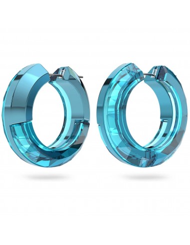 Swarovski Women's Hoop Earrings - Lucent Blue Aluminum and Crystals | 5629220 en linge