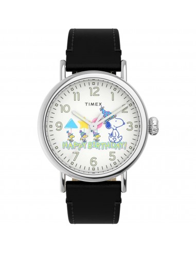 Timex Men's Watch - Standard Peanuts Snoopy Happy Birthday White Dial | TW2V61000VQ Vous souhaitez 