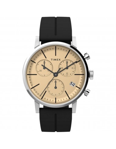 Timex Men's Chronograph Watch - Midtown Champagne Dial Black Strap | TW2V70500VQ en linge