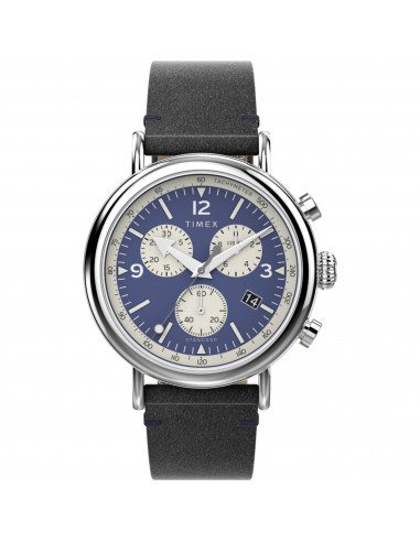 Timex Men's Watch - Standard Chronograph Navy Blue and White Dial Strap | TW2V71100VQ hantent personnes