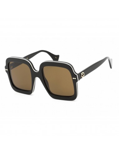 Gucci Women's Sunglasses - Black Plastic Square Shape Frame Brown Lens | GG1241S 001 de votre