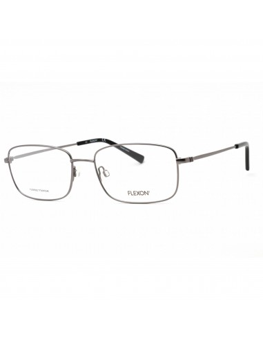 Flexon Men's Eyeglasses - Matte Gunmetal Metal Rectangular Frame | FLEXON H6057 070 Comparez plus de prix