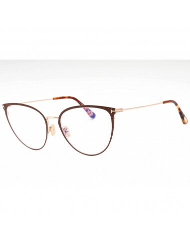 Tom Ford Women's Eyeglasses - Matte Brown Metal Cat Eye Full Rim Frame | FT5840-B 046 pas cheres