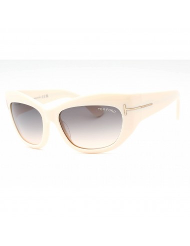 Tom Ford Unisex Sunglasses - Ivory Plastic Cat Eye Full Rim Frame | FT1065 25B Par le système avancé 