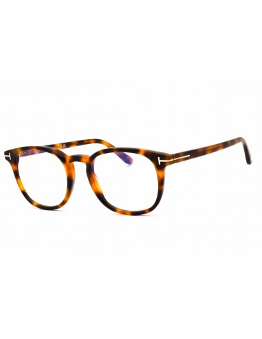 Tom Ford Men's Eyeglasses - Blonde Havana Oval Plastic Full Rim Frame | FT5819-B 053 d'Europe débarque