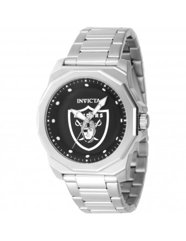 Invicta Men's Watch - NFL Las Vegas Raiders Black Dial Silver Tone Bracelet | 47922 Venez acheter